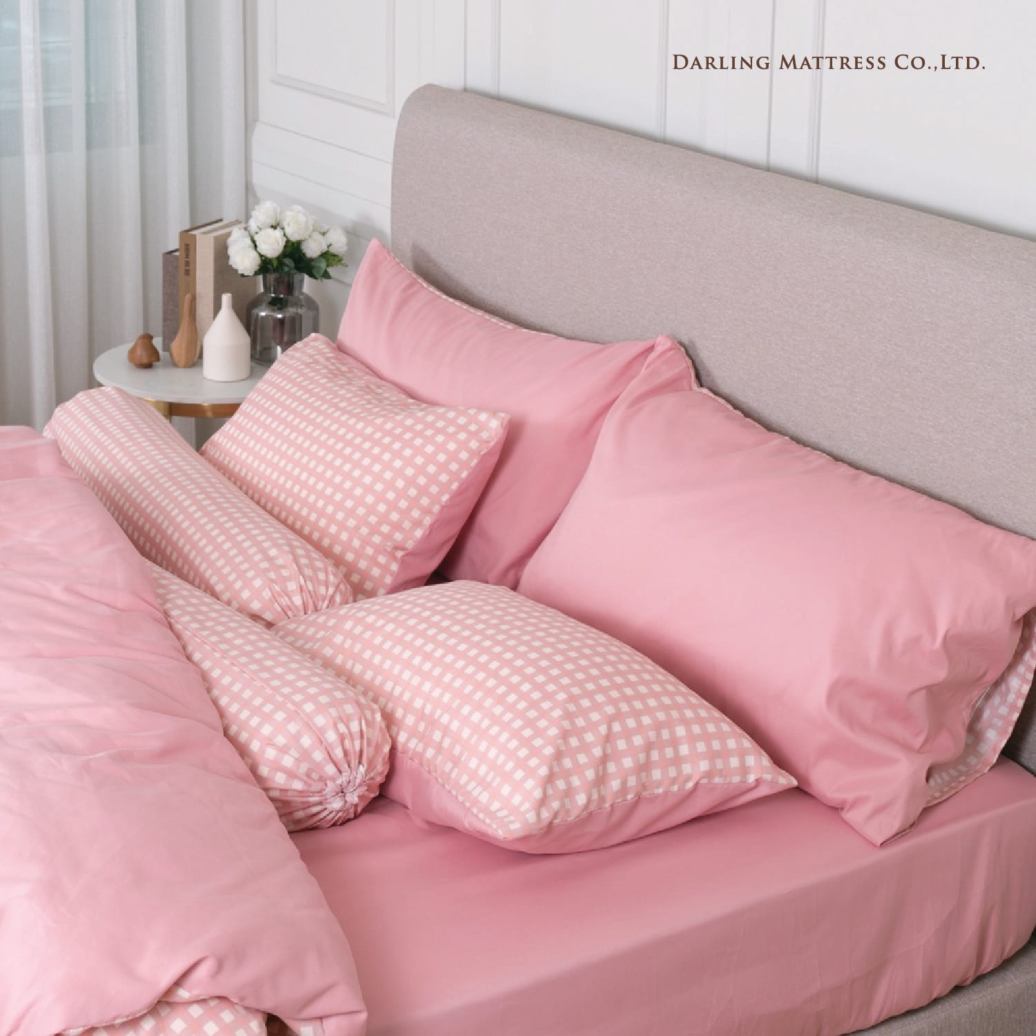 ชุดผ้าปูผ้านวม 5 ฟุต DARLING MATTRESS รุ่น2 สี 2 สไตล์ ลายแคนดี้_1